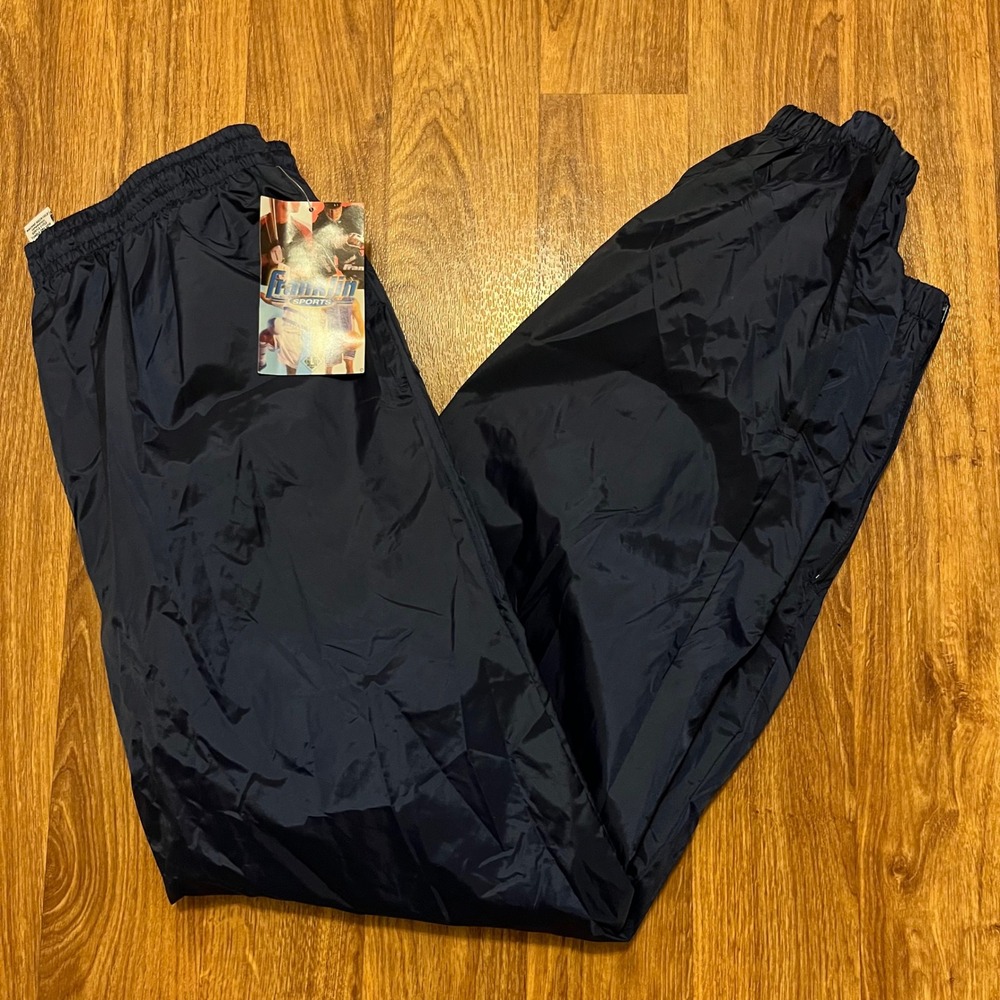 Vtg Franklin Windbreaker Track Pants Men Large Navy Blue Elastic Waist‎ Athletic